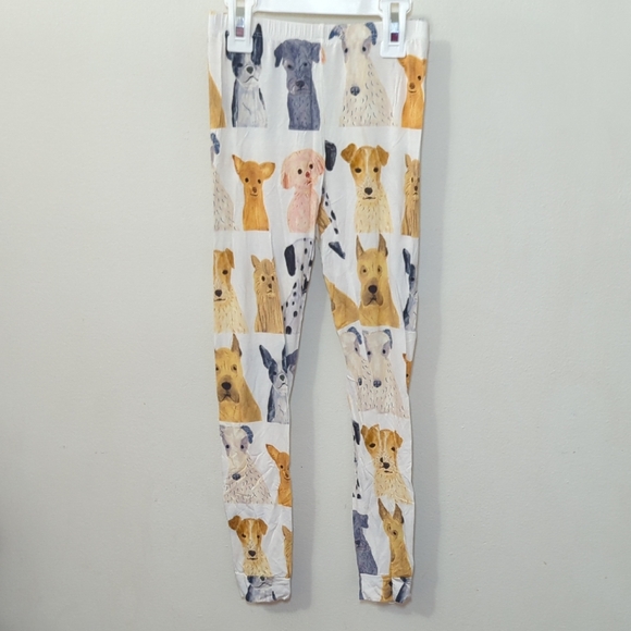 Pink Chicken Bamboo Pajama Set White with Dog Print Girls Size 8Y - Picture 5 of 5